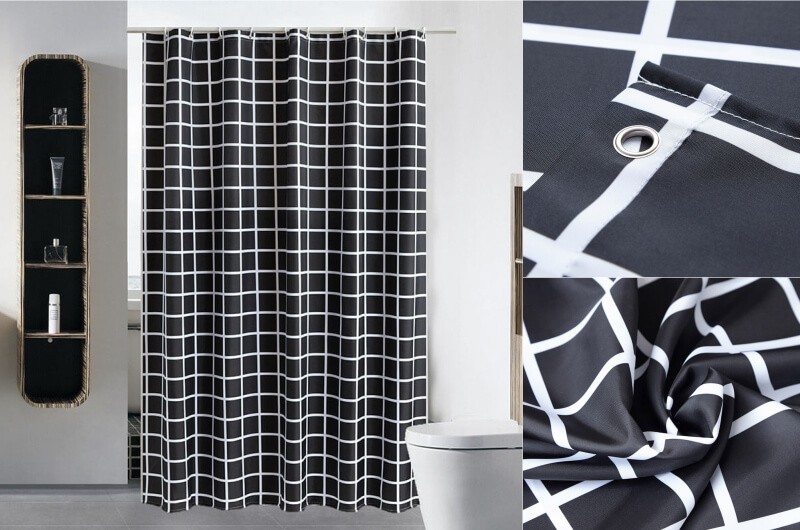 Black Grid Curtain