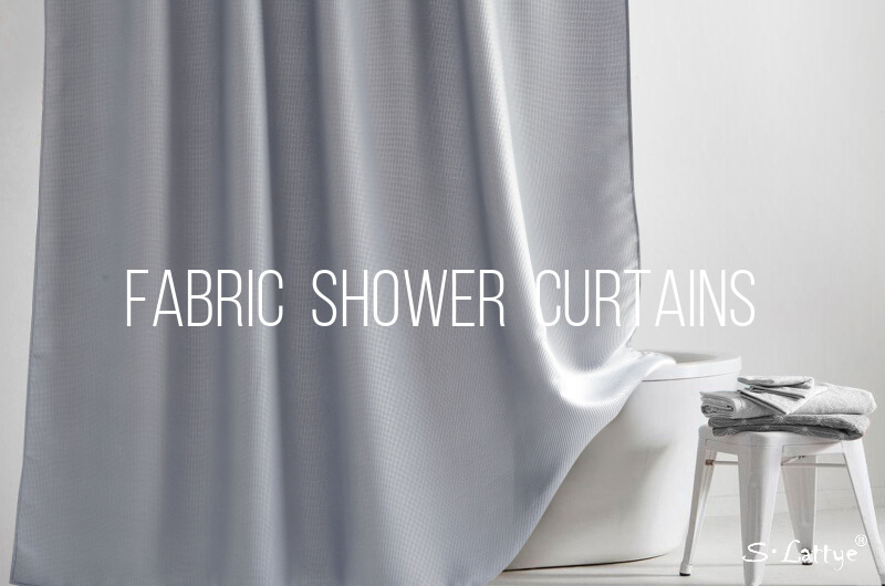 gray waffle shower curtain