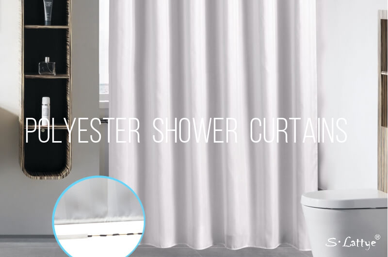 Polyester shower curtains