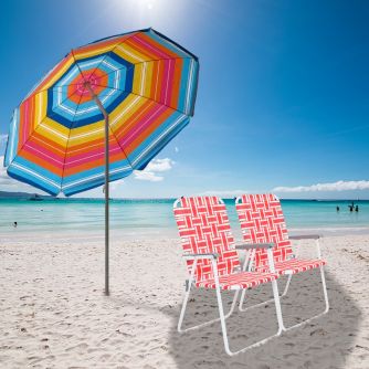 lawn chair  Red & White Strip